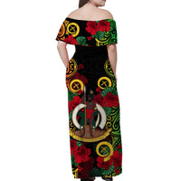 Vanuatu Yumi 42 Off Shoulder Long Dress LT6 - Polynesian Pride