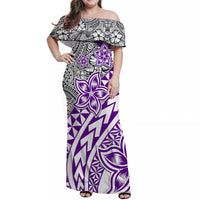 Hawaiian Traditional Polynesian Tribal Tattoo Retro Matching Dress and Hawaiian Shirt Purple LT9 - Polynesian Pride