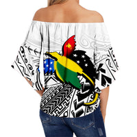 Papua New Guinea And Solomon Islands Off Shoulder Waist Wrap Top LT6 - Polynesian Pride