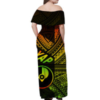 FSM Yap Off Shoulder Long Dress Original Vibes - Reggae LT8 - Polynesian Pride