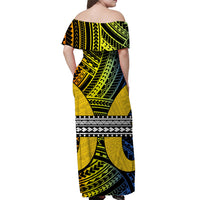 Polynesian Tafea Of Vanuatu Off Shoulder Long Dress LT6 - Polynesian Pride