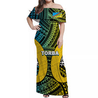 Polynesian Torba Of Vanuatu Off Shoulder Long Dress LT6 Women Art - Polynesian Pride