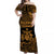 Solomon Islands Off Shoulder Long Dress Unique Vibes - Gold LT8 Women Gold - Polynesian Pride