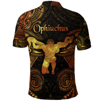 Ophiuchus Zodiac Polynesian Polo Shirt Unique Style Gold LT8 - Polynesian Pride