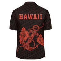 Kakau Polynesian Anchor Hawaii Shirt - Orange - Polynesian Pride