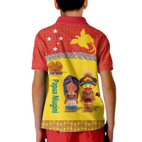 Papua New Guinea Polo Shirt Indigenous PNG Huli Tapa Style LT9 - Polynesian Pride