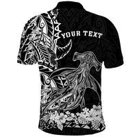 Custom Hawaii Polynesian Polo Shirt Wild Hammerhead Sharks LT13 - Polynesian Pride