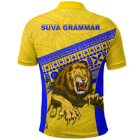 Suva Grammar Fashion Polo Shirt Fiji School Version Lion Gold LT13 - Polynesian Pride