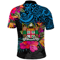 Fiji Polo Shirt Alluring Polynesia and Tropical Flowers LT13 - Polynesian Pride