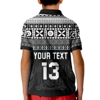 (Custom Text and Number) Fiji Rugby Polo Shirt KID Lifestyle 2022 Flying Fijians LT13 - Polynesian Pride