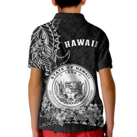 Hawaiian Polynesian Polo Shirt KID White Seal of Hawaii LT13 - Polynesian Pride