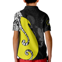 Cook Islands Polo Shirt KID Matau Polynesian Simple Fish Hook LT13 - Polynesian Pride
