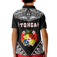 Tonga Polo Shirt KID Tongan Kupesi Pattern LT13 - Polynesian Pride