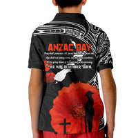 New Zealand ANZAC 2022 Polo Shirt Maori Mix Fern Poppy LT13 - Polynesian Pride