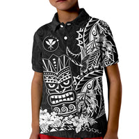 Hawaii Polynesian Polo Shirt KID White Tiki Masks Hawaiian LT13 Unisex White - Polynesian Pride