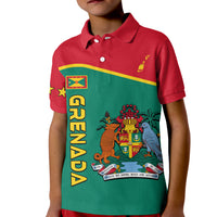 Grenada Polo Shirt KID Coat of Arms and Map Impressive LT13 Art - Polynesian Pride