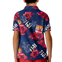 Fiji Hibiscus Polo Shirt KID Hawaii Style No.2 LT6 - Polynesian Pride