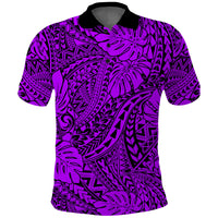 Custom Hawaii Polo Shirt Polynesian Tribal Art Ver.03 LT14 Purple - Polynesian Pride