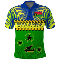 Malampa Province Polo Shirt Vanuatu Pig Tusk Polynesian Flag Style LT14 Green - Polynesian Pride