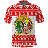 Custom Hawaii Christmas Polo Shirt Kanaka Polynesian Santa Claus Mele Kalikimaka LT14 - Polynesian Pride