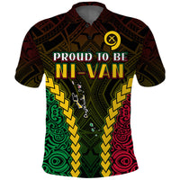 Vanuatu Indigenous Polo Shirt Proud To Be Ni Vanuatu Polynesian Pattern LT13 Black - Polynesian Pride