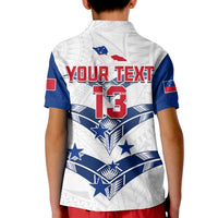 Custom Personalise Text and Number Toa Samoa Rugby Polo Shirt Siamupini Proud White LT13 - Polynesian Pride