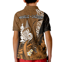 Custom New Caledonia Polo Shirt Nautilus Gold Polynesian Hibiscus LT13 - Polynesian Pride