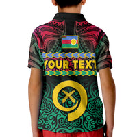 (Custom Personalised) Shefa Province Polo Shirt KID Vanuatu Pig Tusk Polynesian Flag Style LT14 - Polynesian Pride
