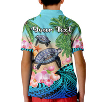 Custom Polynesian Turtle Coconut Tree and Orchids Polo Shirt LT14 - Polynesian Pride