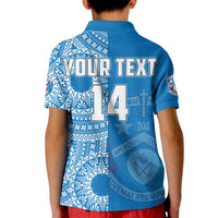 (Custom Text and Number) Apifoou Tonga College Polo Shirt Class Of Year Tongan Ngatu Pattern LT14 - Polynesian Pride