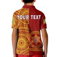 Custom Tonga Vavau High School Polo Shirt Tongan Ngatu Pattern LT14 - Polynesian Pride