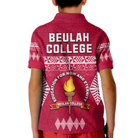 Beulah College Polo Shirt KID Ngatu Pattern Tonga LT13 - Polynesian Pride