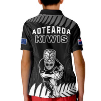 New Zealand Silver Fern Rugby Polo Shirt KID NZ Kiwi Pacific Maori Sporty LT14 - Polynesian Pride