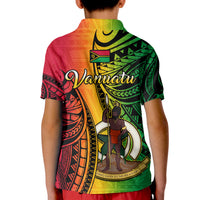 Vanuatu Polo Shirt KID Luganville Polynesian Reggae Coat Of Arms LT14 - Polynesian Pride