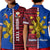 (Custom Personalised) Philippines Polo Shirt KID Pilipinas Sun Mix Polynesian Pattern LT14 Kid Red - Polynesian Pride