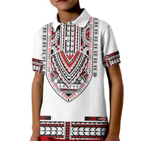 (Custom Personalised) Polynesian Polo Shirt KID Dashiki With Polynesian Tattoo Royal Version LT14 - Polynesian Pride