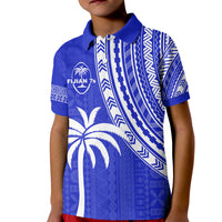 Fiji Rugby Sevens Polo Shirt Fijian 7s Tapa Polynesian Blue Ver.02 LT13 - Polynesian Pride