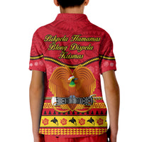 Papua New Guinea Christmas Polo Shirt Bird Of Paradise Bikpela Hamamas Blong Dispela Krismas LT14 - Polynesian Pride