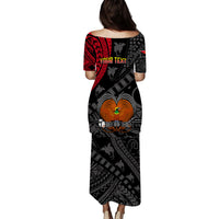 (Custom Personalised) Papua New Guinea Puletasi Dress Raggiana Birds Of Paradise Happy 47th Independence Day LT13 - Polynesian Pride