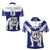 Custom Spirit Bulldogs Polo Shirt Makoi Fiji Rugby Custom Text and Number LT13 Unisex Blue - Polynesian Pride