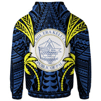 Palau Zip up Hoodie Blood Runs Through My Veins Style Flag - Polynesian Pride