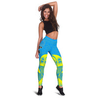 Palau Polynesian Leggings - Polynesian Tattoo Flag Version - Polynesian Pride