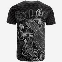 Palau T Shirt Palau Seal Turtle Hibiscus Black - Polynesian Pride