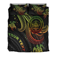Palau Custom Personalised Bedding Set - Reggae Turtle - Polynesian Pride