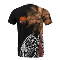Papua New Guinea All T Shirt Polynesian Palm Tree Black - Polynesian Pride