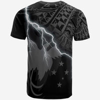 Papua New Guinea Custom T Shirt Papua New Guinea Flag Lighting Thunder - Polynesian Pride