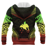 Papua New Guinea Polynesian Chief Custom Zip up Hoodie Reggae Version Unisex Reggae - Polynesian Pride