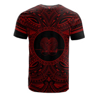 Papua New Guinea All T Shirt Papua New Guinea Coat Of Arms Polynesian Red Black - Polynesian Pride