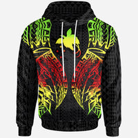 Papua New Guinea Hoodie Polynesian Lion Head Reggae Style Unisex Reggae - Polynesian Pride