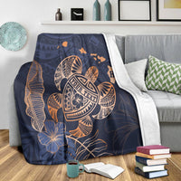 Personalized - Hawaii Polynesian Aloha Po Turtle Hibiscus Tropical Premium Blankets - Special Edition - AH - Polynesian Pride